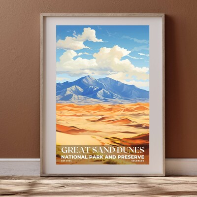 Great Sand Dunes National Park and Preserve Poster, Travel Art, Office Poster, Home Decor | S6 - image4